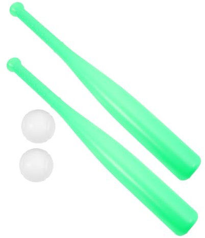 BESPORTBLE 1 Set Outdoor Baseball Games Outdoor Play Cricket Stumps Soft Balls for Baseball Bats Play Mat Pickleball Balls for Pit Plastic Light Green