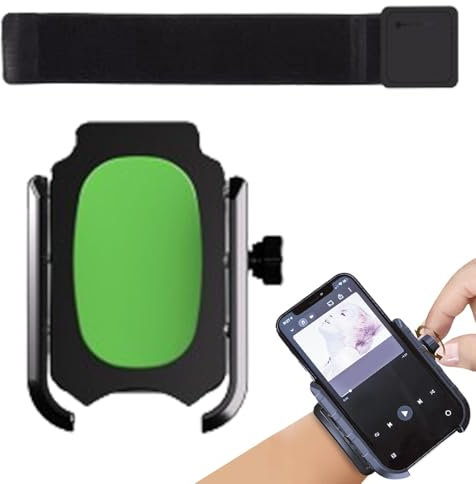Wrist Cell Phone Holder, Adjustable Running Wristband, Sports Armband with 360 Rotation, Comfortable Fit, Secure Grip, Lightweight Design, Hands Convenience, Workout Use