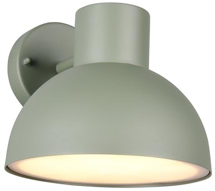 Trio Leuchten Außen Wandleuchte Elbe 262360115, Aluminium Druckguss Grün, Schirm Kunststoff, exkl. 1x E27