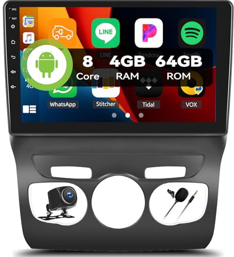 GOHHDL 4G+64G 8Kern Qualcomm Android 15 Autoradio für Citroën C4L C4 DS4 2013-2017 mit Navi Carplay Android Auto, 10.1 Zoll Auto Bildschirm mit GPS WiFi Bluetooth FM/RDS DSP SWC Rückfahrkamera+MIC