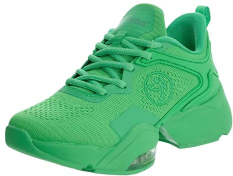 ZUMBA Air Stomp Remix II – Workout-Schuhe für Damen, Fitness- oder Tanz-Sneaker, verbesserter Komfort, Unterstützung des Fußgewölbes, atmungsaktives Netzgewebe, langlebig und stoßdämpfend, Grün , 40