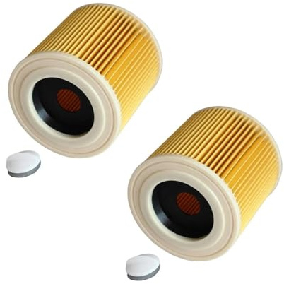 Filtre À Cartouche Et Filtre De Remplacement For Aspirateur Karcher A2004, A2054, A2204, A2656, WD2.250, WD3.200(2pcs)