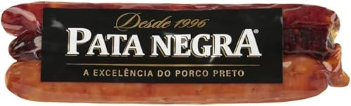 Assortiment raffiné de porc noir ibérique Pata Negra 150 g – Lot de 3 – Sélection de charcuterie gastronomique – Saucisses ibériques traditionnelles emballées sous vide