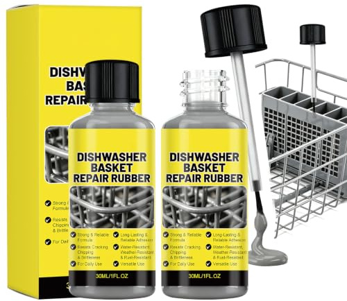 2 Pcs SpüLmaschinenkorb Rost Reparatur, Geschirrkorb Reparatur Plastidip Rerack, 30ml Grau Hochtemperaturbeständig FlüSsigkunststoff Geschirrspüler-Korb Gummi, Für Reparaturs Des GeschirrspüLerkorbs
