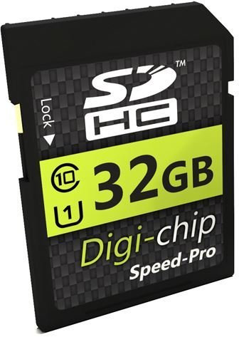 Digi Chip Carte mémoire SDHC Classe 10 pour appareils photo numériques Canon IXUS 180, IXUS 175, IXUS 285 32 Go