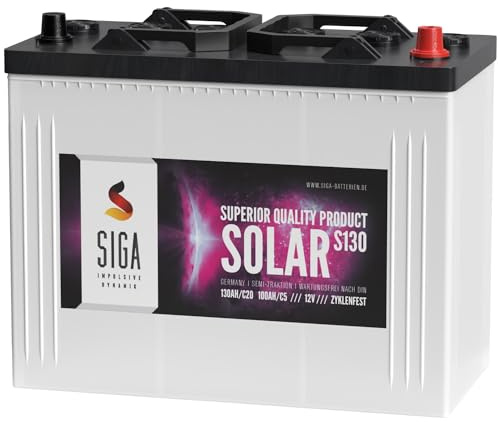 SIGA Solarbatterie 130Ah 12V Versorgungsbatterie Wohnmobil Mover Antriebs Batterie 120Ah 125Ah
