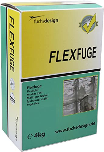 FUCHS Flex Fuge anthracite 4 kg - Coulis, pâte à joint pour les briques de verre - différentes couleurs disponibles