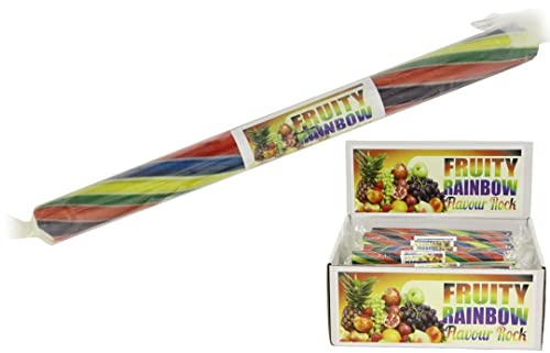 Pack of 20 Medium Flavoured Rock Sticks - Fruity Rainbow