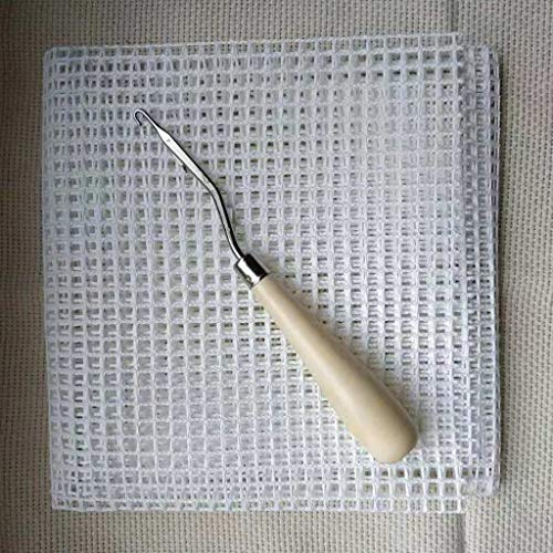 S-TROUBLE Free Pattern Rug Hooking Mesh Canvas Canvas Bent Latch Hook DIY Kit Herramienta para Tapiz Alfombra Alfombra Hacer Bordado Artesanía Decoración