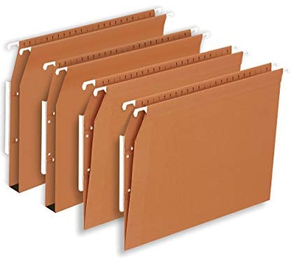 Elba 400126817 Hängemappen für Schubladen, Abstand 33 mm, Boden 30 mm, Außenformat 32.4x26.6, Orange, Packung mit 25 Stück