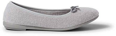 Pisamonas Zapatilla Casa Bailarina Rizo Toalla Talla 37 Color Gris