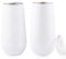 2 Stück Sektgläser Edelstahl Weinglas Champagner Tasse Kupferbecher Wein mit Deckel 170 ml Isolierte Champagner Becher, Sektgläser to Go, Weiß