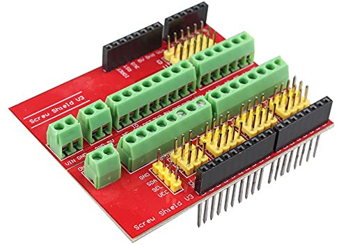 Jopto Screw Shield V3 Placa de Expansión de Terminal, Placa de Expansión Screw Shield V3 Compatible con Arduino UNO R3