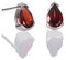 namana 925 Sterling Silber Ohrringe für Frauen mit Granat-Edelsteinen, Natur-Edelstein-Ohrringe für Damen, 925 Sterling Silber Ohrstecker mit birnenförmigem Granat, Silberschmuck, Granatschmuck