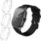 ivoler 3 Stücke Klar Silikon Hülle für Amazfit GTS 2 / Amazfit GTS 2e Schutzhülle, Vollständige Abdeckung Schutzfolie Weiche TPU Cover Case Schutz Displayschutz Folie