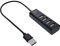 InLine® 33293H USB 2 Hub, 4 Port, schwarz, Kabel 30cm, schmale Bauform