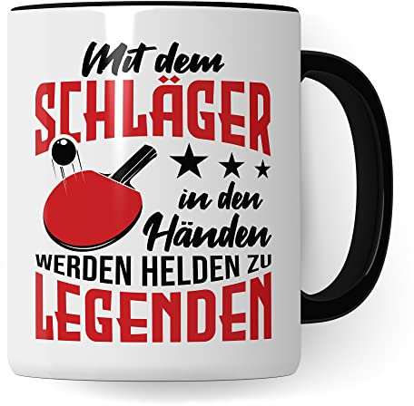 Tischtennis Tasse mit Spruch lustig, Tischtennisspieler Kaffeetasse, Kaffeetasse Humor Witz Geschenk für Tischtennisfans, Kaffeebecher für Männer Frauen, Ironie Teetasse
