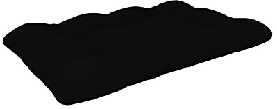 POKAR Coussin pour Palettes Euro Imperméable - 1x Assise 120cm x 80cm x 12cm, Très Confortable, Canapé de Jardin, sans Palette, Noir