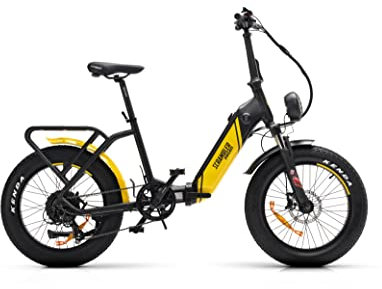 Ducati Scrambler SCR-X Faltrad, 250 W Motor, 48V und 10.4 Ah Batterie, Flüssigkeitsbremse, 20-Zoll Rad Größe, Gelb und Schwarz, Einer Größe