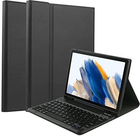 Funda Teclado para Samsung Galaxy Tab S8 2022/ S7 11'' 2020 SM-T870/T875/T878, Magnético Cover Desmontable Teclado Bluetooth con Portalápices (Negro)