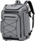 FIXITOK Skischuhtasche mit Helmfach und Rucksackgurten, 60L Skirucksack Skischuhrucksack mit Helmtasche, Skitasche Siksack für Skistiefel, Snowboard (grau)