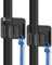 AceMining 2Pcs Broom Holder, Black Broom Holder Wall Mounted, Stainless Steel Mop Holder, Broom Gripper with Nails Installation, Heavy Duty Broom Clips, Broom Storage