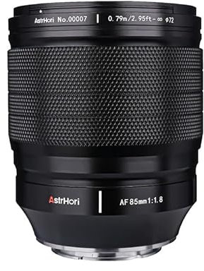 AstrHori Objectif 85 mm F1.8 AF plein format Mid-Téléphoto Portrait Objectif plein format pour appareils photo Nikon sans miroir