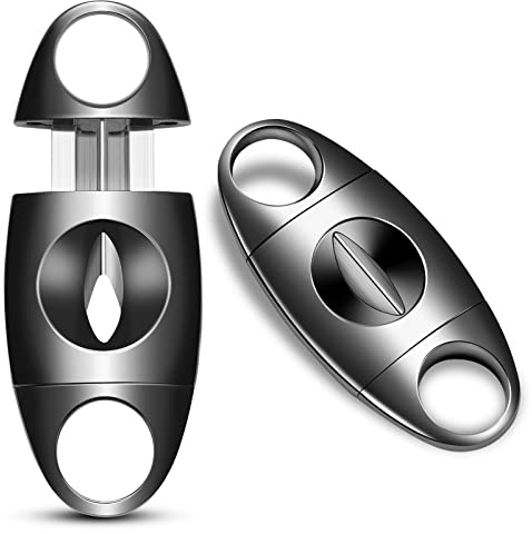 Demcigar Coupe-cigare en acier inoxydable avec lame tranchante pour usage intérieur et extérieur (gris)