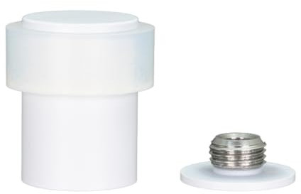 EVI Herrajes | Door Stop | Stainless Steel | 24 x 35 mm | Screwed Base | White Lacquered | Includes Screw + Mounting Plug | Mod. I-199/24X35-BCBBL
