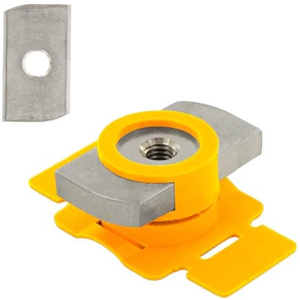 VOOXA Premium Lot de 8 écrous de rail en acier inoxydable A2 avec denture partielle et aide à la fixation en plastique, M8, pour profilés 41/21 et 41/41, montage facile et rapide