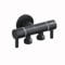 Shower Connector，Isolation Water valves， Double Outlet Faucet one in Two Out Double Outside tap Bras Double Outlet Garden tap Double Washing Machine taps Double Control Angle Valve for Balcony, Black