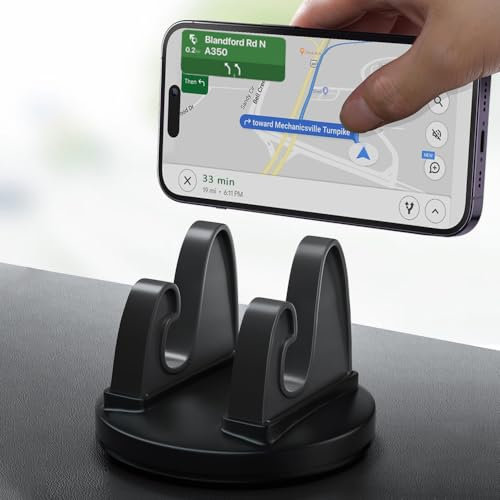 JYWYBF Car Phone Holder Dashboard Mount，Phone Holder for Cars, 360 Degree Rotating Car Phone Mount for iPhone Android Phones, Fit for Various Vehicles (Black)