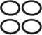 ECSiNG Lot de 4 joints toriques en caoutchouc de rechange pour bac de douche de 90 mm - 105 mm x 85 mm x 4 mm