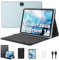 Tablette Android 14, tablette 11, 12 Go (6+6) RAM 128 Go ROM, tablette avec étui, 8000 mAh, WiFi, FM, GPS, Bluetooth 5.0, double caméra, écran tactile HD (bleu)
