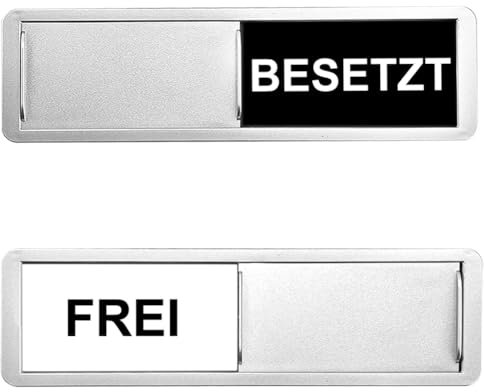 REFORUNG FREI - BESETZT Schilder Frei Besetzt Schiebeschilder Klebeschild Toilette Schild Mit Schieber Festhaltemagneten Frei Besetztschild für Wartezimmer Besprechungsräume (Schwarz & Weiß)