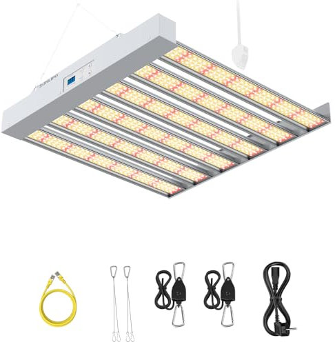 2024 Neueste LED Grow Lampe Pflanzenlampe LED Vollspektrum 1242 LEDs 200W 90×90CM Abdeckung LED Pflanzenlampe 3 Arten Vollspektrum Timer und Dimmfunktion für Zimmerpflanzen Setzlinge Gemüse und Blumen