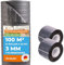 Trittschalldämmung 3mm Profi Basic 100m² | recycelte PE-Schaumfolie 4 Rollen & Alu- PP Klebeband 2 Rollen | Laminat- und Parkettunterlage zur Wärmedämmung | Fußbodenheizung geeignet