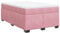 vidaXL Boxspringbett, Polsterbett Bett mit Matratze, Bettgestell Bettrahmen mit Lattenrost, Doppelbett für Schlafzimmer, Rosa 120x200cm Samt