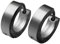 Kikuchi Herren Ohrringe Titan Stäbchen Edelstahl Klapp Creolen Kantig Eisenschwarz Matt Hochglänzend Ø 13-18 mm auch für Damen (Ø13,4 mm / 4 mm Matt)