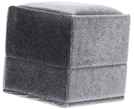 NESTINGHO 1stk Ringschatulle Aus Samt Schmuckvitrine Quadratischer Schmuckbehälter Halter Für Ringketten Schmuckschrank Aus Velours Schmuckhalter Ringanzeige Ringständer Grey Kunststoff-box