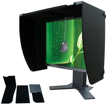 MTNBHH Parasole for Monitor Video, Parasole for Monitor Computer, Larghezza Regolabile, antiriflesso, Protezione della Privacy, Contenitore Pieghevole