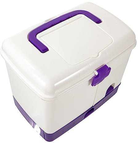 Beaupretty 1Stk Medizin Erste-Hilfe-Fall Notfall-Medizinset mit Schloss arzneischrank medizinschrank notfallbox Organisator für medizinische Instrumente Blue