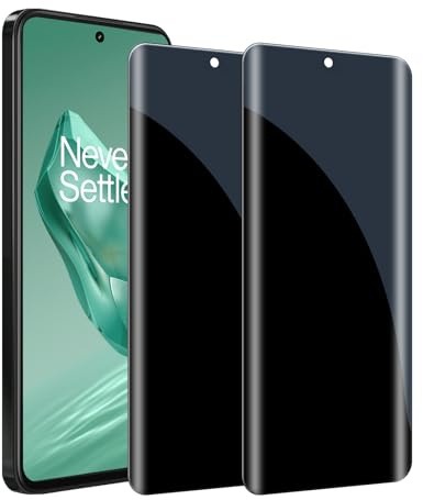 Kiokyrgm Protector de pantalla de cristal templado para Oneplus 12, 2 unidades, cristal 9H, antiarañazos, protección completa de privacidad