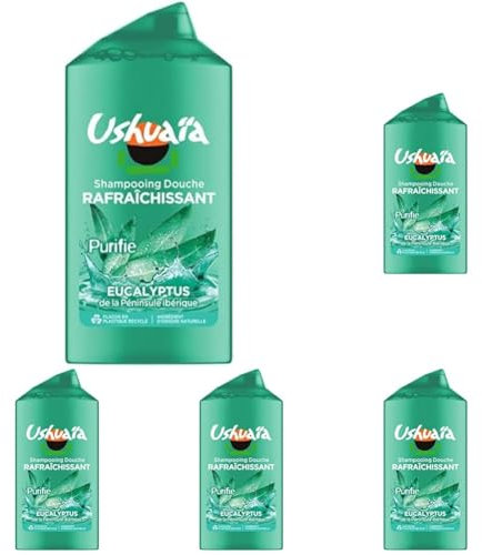 Ushuaïa Homme Gel douche rafraîchissant à l'Eucalyptus Homme (Lot de 5)