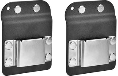 Clip-On Tool Belt Drill Holder, Cordless Tool Belt Clip DrillCatcher-Drill Holder Hook Holster Compatible with Impact Driver, Nailer and Any Tools with Hangers, Up to 2 Belt, 2 Pack