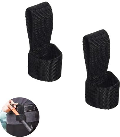 UtySty 2 Pack Hammer Holder Belt Holster Secure Nylon Loop Compact Storage Organizer Carrier for Hatchet Axe Flashlight LED Torch Cell D Display Box Camping Flash Light