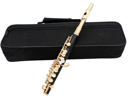 Querflöten Musikinstrument Flöte C-Ton Piccolo professionelles Piccolo-Spiel(Gold)
