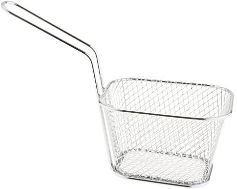 getuse Colador rectangular de malla ancha de acero inoxidable para cocina
