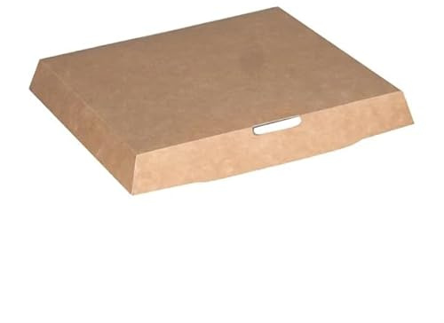 Notpla Lid 1 Litre, Pack 260 | Secures food-to-go with an airtight, leak-proof barrier, optimizing commercial kitchen fridge space during busy service.