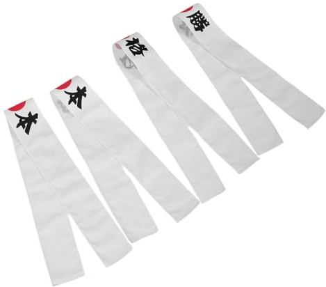 Ipetboom 4stücke Japanisches Bandana Stirnband Für Karate-Sport Kochen Laufen Kopfbedeckung Kopftuch Herren-Stirnband Koch- Karate-Bandana Zum Binden